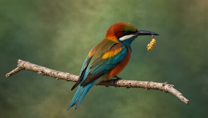 Fototapeta premium European bee-eater bird with bright colors.