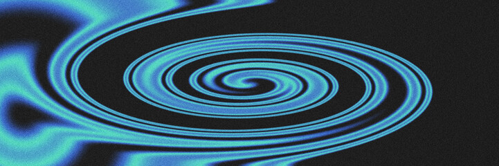 Grainy gradient poster background blue and black swirl effect  panoramic hd backdrop poster cover design 