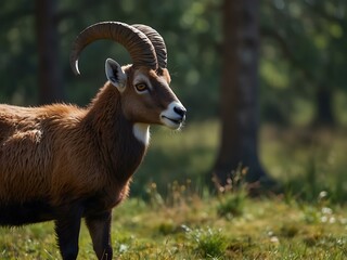 European mouflon in the wild.