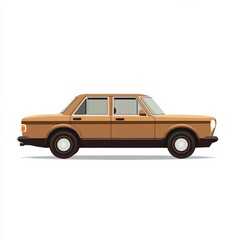 Obraz premium Vintage Car Illustration - Classic Sedan Design