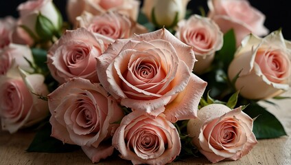 Exquisite pink roses bouquet, perfect for weddings and special moments.