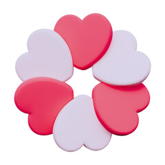 3D Flowers of love are blooming illustration