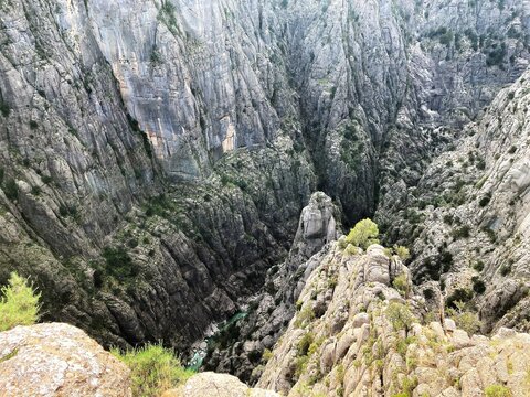 Landscape Tazi Canyon in Manavgat, Antalya, Turkey Aerial top view.