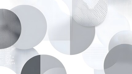 Abstract Grey Circles Geometric Design Background