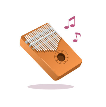 recommend clip art: Kalimba or Mbira Music Instrument Illustration Vector