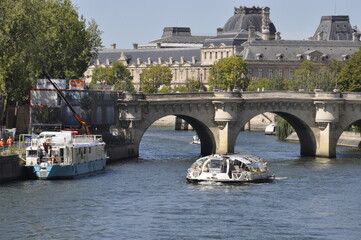riverboat on the Seine near the Pont Neuf