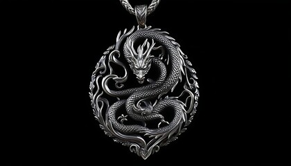 Exquisite metal craft dragon pendant, unique artistic charm.