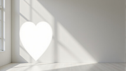 Captivating Heart Shadow in Minimalist Interior Design