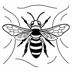 Bee vector silhouette