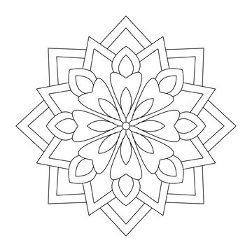 recommend clip art: Mandala Adult Coloring Page Stress Free Relaxing Meditation Line Art