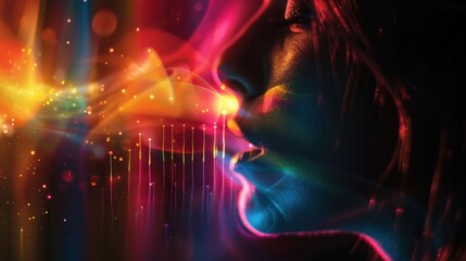 Mesmerizing surreal ethereal glowing cosmic dreamscape filled with vibrant colorful lights smoke and digital energy  A visionary and transcendent psychedelic of wonder and imagination