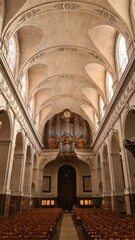 Fototapeta premium Nef et Grand Orgue de l'église Saint-Roch