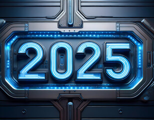 Obraz premium Inspiring 2025 Happy New Year Themed Background Concept