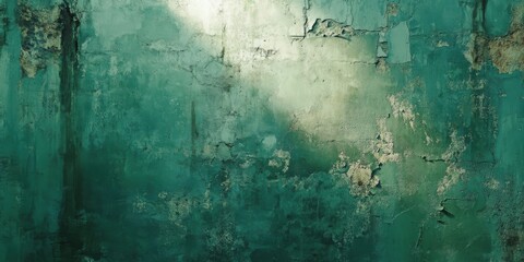 Obraz premium This green textured background features a soft light effect, creating a moody and atmospheric ambiance suitable for various design projects and artistic expressions.