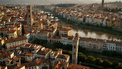 Naklejka premium Florence from above.