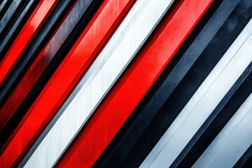Obraz premium A black and white striped pattern with red and white stripes