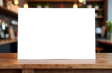 Stand with empty place for text, bar in the background. Copy space.