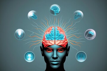 Obraz premium Understanding Emotional Distress and Migraines in the Human Psyche
