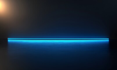 vector illustration featuring a dark grey metallic backdrop with a glowing blue light horizon effect