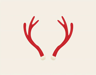 Obraz premium Red Reindeer Antlers