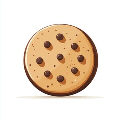 Fototapeta premium Yummy Chocolate Chip Cookie Illustration