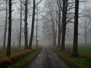 Obraz premium Foggy morning.