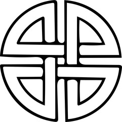 Celtic knot line art