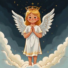 Christkind Figure, Radiant Religious Depiction and Spiritual Image