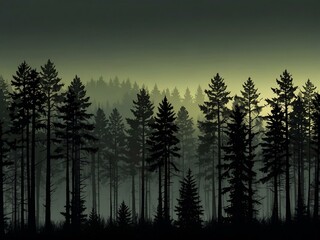 Obraz premium Forest silhouette as a background.