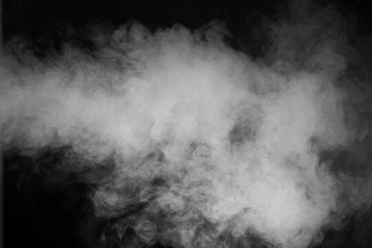 Abstract Smoke Swirls on Black Background