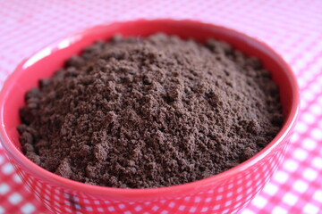Dark.coffee powder,  ground coffee