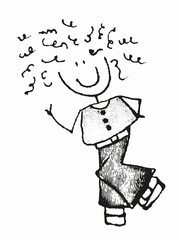 Collection cute happy cartoon girls