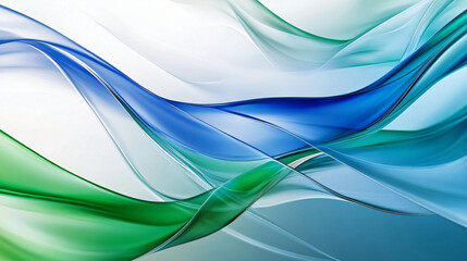 Obraz premium Abstract Blue and Green Wave Background