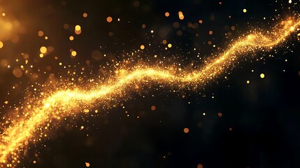 A sharp upward trend on a digital line graph with golden sparks highlighting the growth