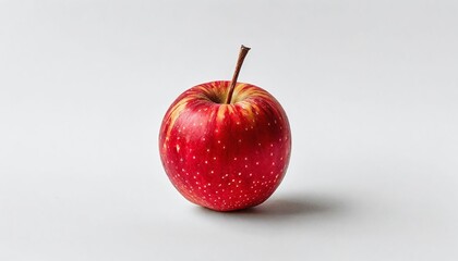 Minimalist composition: a single apple on a white background.