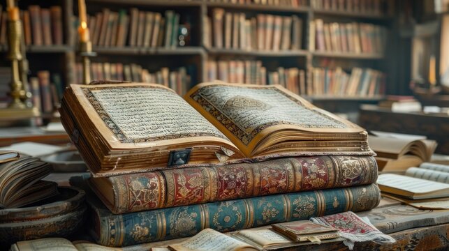 Quranic study group engaging in a discussion
