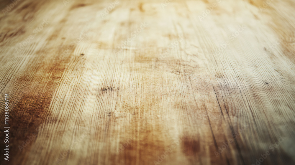 Poster wooden table surface with visible wood grain and texture, ideal for backgrounds and design projects