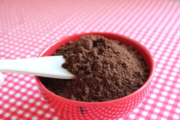 Dark.coffee powder,  ground coffee