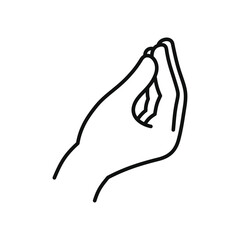 Beautiful or Bellissimo Italian Hand Gesture Icon. Vector