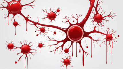 Blood system on white background