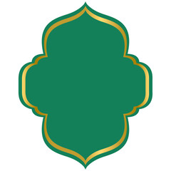 Abstract arabic door window vector template, good for islamic frame design template. Islamic Golden Banner.