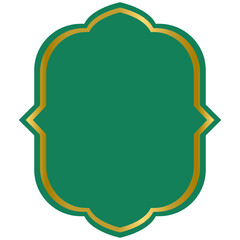 Abstract arabic door window vector template, good for islamic frame design template. Islamic Golden Banner.