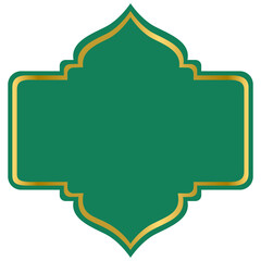 Abstract arabic door window vector template, good for islamic frame design template. Islamic Golden Banner.