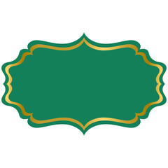 Abstract arabic door window vector template, good for islamic frame design template. Islamic Golden Banner.