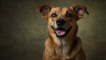 Funny dog portrait.