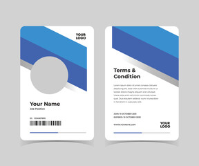 Modern Clean ID Card Template Employee ID card Identity Card Template Vector for your company