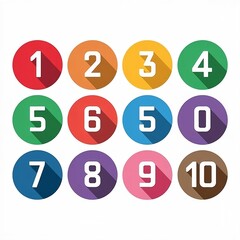 1 to 10 numbers and symbols set