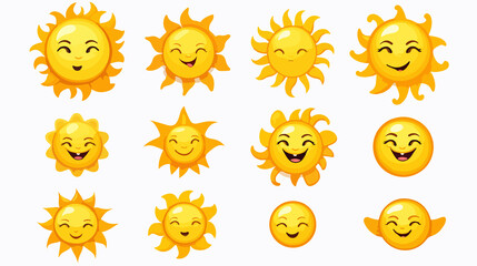 Bright Yellow Sun Symbol Vector Illustration for Design Projects