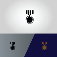 Medal Icons - Black Creative Background - Free vector icon