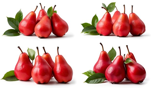 set of red and green java apples
